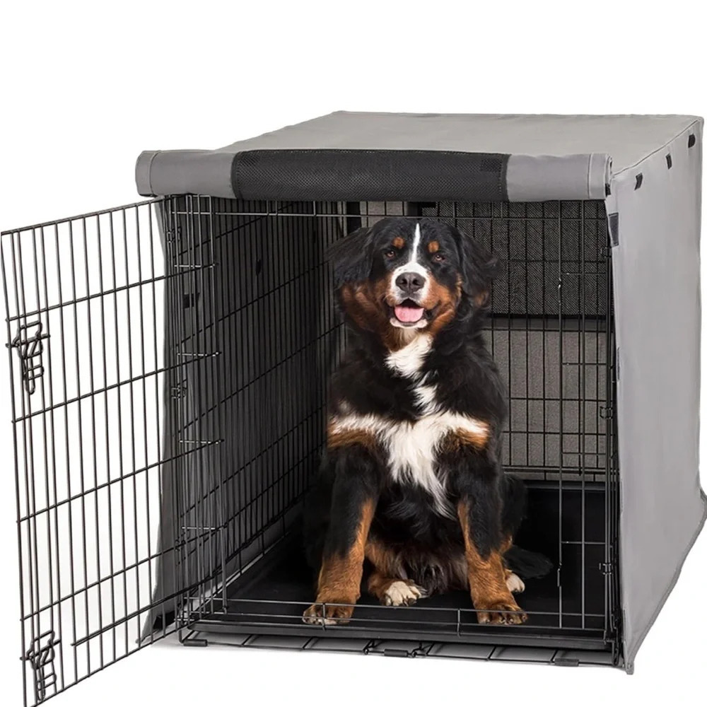 NIB Gorilla Grip Heavy Duty Dog Crate Cover, taupe